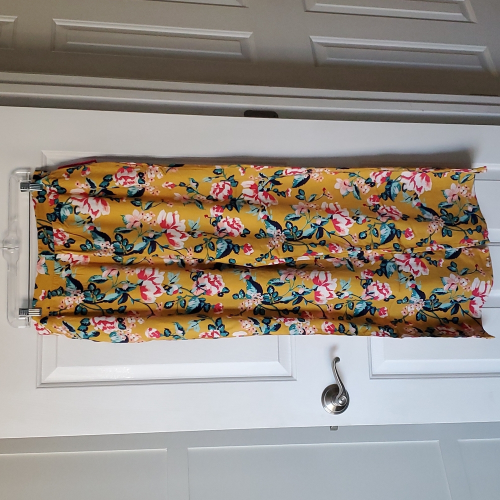 Wide leg floral pants